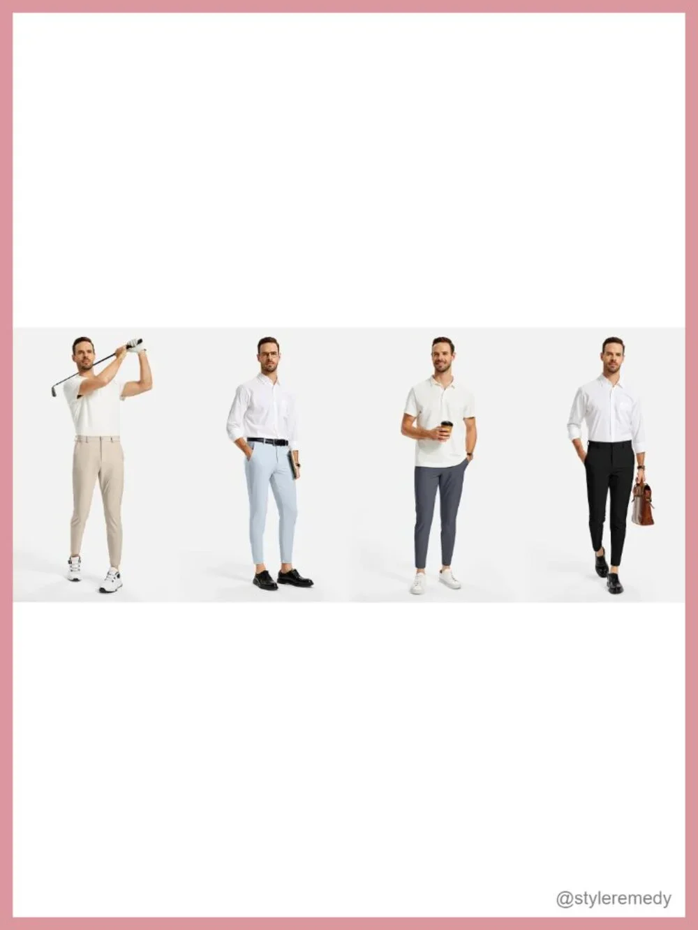 Men's Stretch Tapered Golf Pants 28
